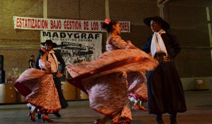 Peña en Madygraf bajo control obrero junto a jóvenes, mujeres y familias trabajadoras