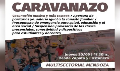 Caravanazo: “unidad ante la crisis, el ajuste y la pandemia”