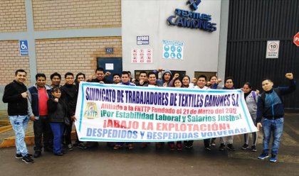 Textiles Camones S.A. recurrió al TC para impedir la reposición de trabajadores que conformaron Sindicato