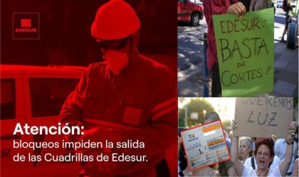 Edesur miente: despide trabajadores y los responsabiliza por la falta de cuadrillas