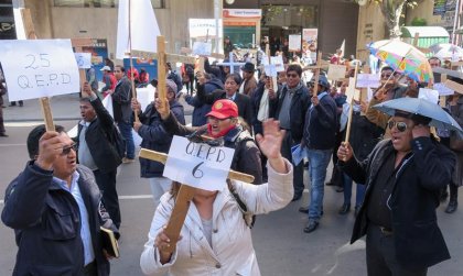 Gran marcha de la Universidad de El Alto llega hoy a La Paz