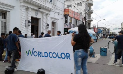 Trabajadores de World Color denuncian al intendente Achaval de Pilar