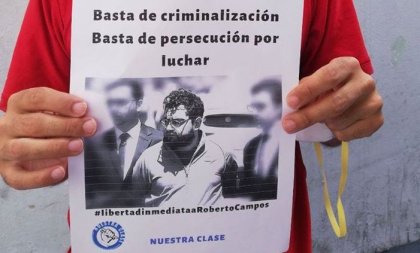 Desde Antofagasta docentes de la Escuela Cariola exigen la libertad inmediata de Roberto Campos