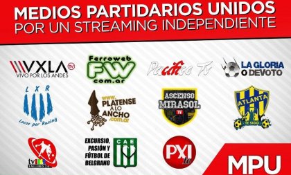 Transmisiones del fútbol: los medios partidarios sellan su unión