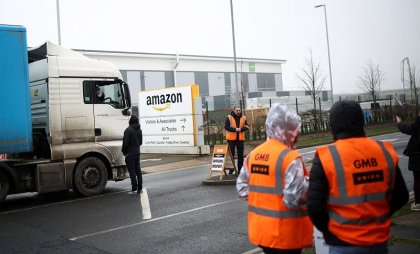 Reino Unido: cientos de trabajadores de Amazon se declararon en huelga