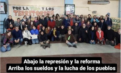 El Encuentro Nacional de Pueblos Fumigados en apoyo a la lucha del pueblo de Jujuy y contra la represión 