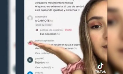 "Policías de Costa Rica" piden garrote para feministas en Tik Tok