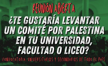 Exitosa primera reunión de la Coordinación Nacional de Universidades y Liceos por Palestina