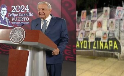 AMLO quiere ver solos a los padres de los 43