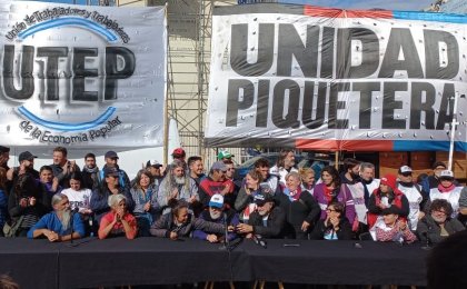 La Unidad Piquetera y la UTEP denunciaron el ajuste del Gobierno y el FMI: marcha común el 18/5