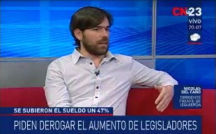 Nicolás del Caño en CN23 sobre el aumento de dietas que se dieron los diputados - YouTube