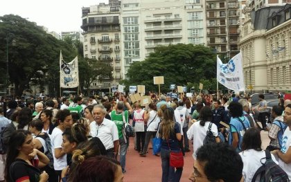 Asamblea general en el Ministerio de Educación y Deportes