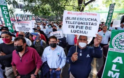 La marcha “unitaria” de la Unión Nacional de Trabajadores y el Congreso del Trabajo