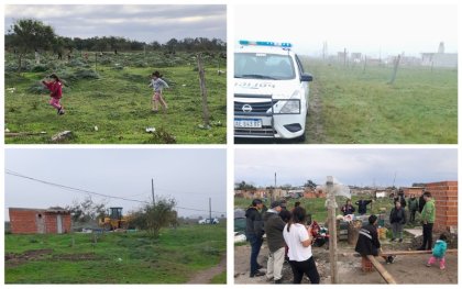 Desalojo en Guernica: más de 50 familias reclaman el derecho a un techo para sus hijos