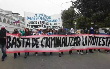 20 años de la masacre de Avellaneda: en Jujuy movilizaron contra la criminalización de la protesta