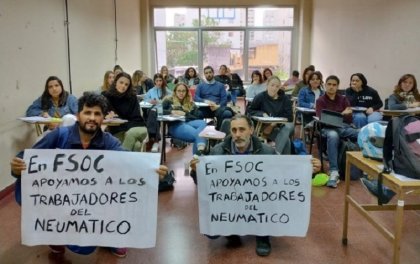 Apoyo a la lucha del neumático en la UBA, la UNA y terciarios porteños