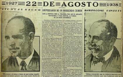 Los trabajadores del mundo gritaron: “Justicia por Sacco y Vanzetti”