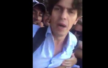 Martín Lousteau increpado por trabajadores por dar quórum al saqueo a los jubilados