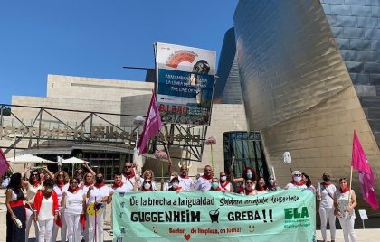 80 días de huelga en el Guggenheim, el emblema de la ciudad de Bilbao