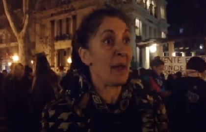 Entrevista a la madre de Milagros Cuello durante la marcha #Niunamenos