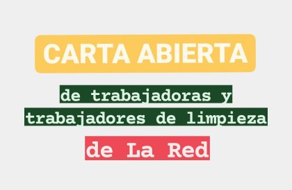 Carta abierta de trabajadoras de limpieza