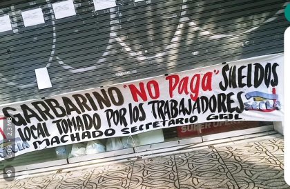 Conflicto Garbarino: sigue tomada la sucursal de lanús