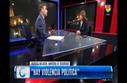 Junto a Luis Majul, Patricia Bullrich insistió en negar la desaparición forzada de Maldonado