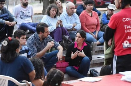 Lautaro Jimenez y Noelia Barbeito conversaron con estudiantes de la UNCuyo