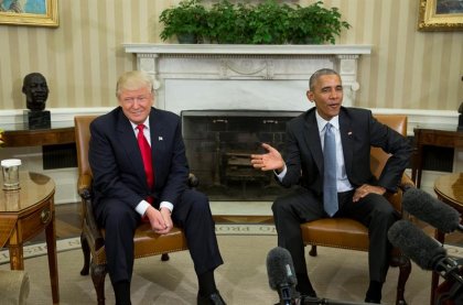 Tras el cimbronazo, diálogo entre Trump y Obama en la Casa Blanca