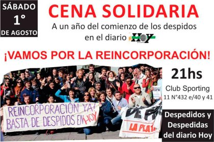 A un año de los despidos en diario Hoy, sigue la pelea por la reincorporación