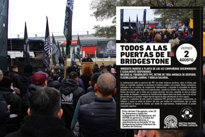 El SUTNA protestó en Bridgestone: ni suspensiones, ni despidos ni flexibilización