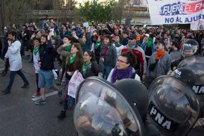 Crónica de una mañana de lucha, en el marco del paro nacional