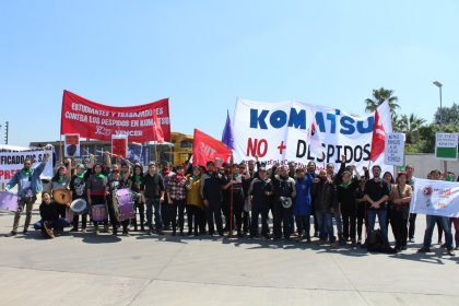 VIDEO: Trabajadores de Komatsu y organizaciones solidarias se movilizan por despidos injustificados