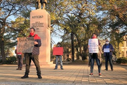 Concentracíon contra la LUC en Cerro Largo