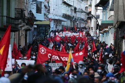 Manifestaciones en Ecuador contra las medidas de ajuste exigidas por el FMI