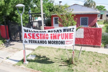 Escrache en Durazno a Waldemar Rosas Ruíz el asesino de Fernando Morroni 