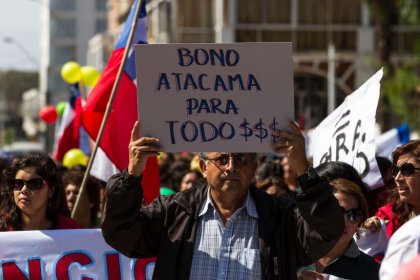 Temuco: Manifestación de sindicatos en apoyo a paro ANEF Atacama