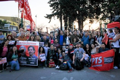 Nicolás Del Caño visitó merlo junto a candidatos provinciales y locales