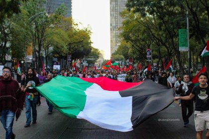 Miles en las calles de la Cdmx en solidaridad con Palestina 