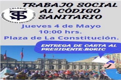 Excluyen del código sanitario a trabajadores sociales, y estudiantes se movilizan en la Universidad de Chile