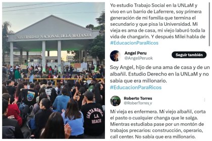 Universidad La Matanza: hijos e hijas de trabajadores le responden a Milei