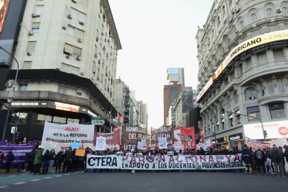 Gran jornada nacional de lucha en apoyo a los docentes de Jujuy, Salta y de todo el país