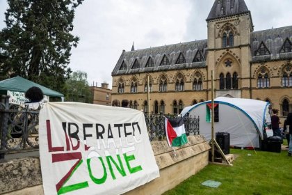 Docentes y trabajadores de la Universidad de Oxford apoyan el campamento de solidaridad con Gaza