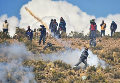 Conflicto entre cooperativistas mineros y el gobierno del MAS