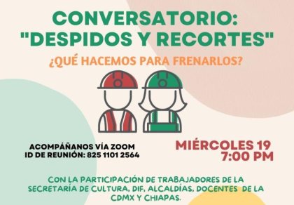 Trabajadores estatales llevarán a cabo el Conversatorio “Despidos y Recortes”