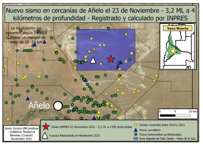 Nuevo sismo en áreas de fracking en las cercanías de Añelo 