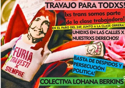 Colectiva Lohana Berkins: 24 de febrero, paramos y movilizamos con ATE