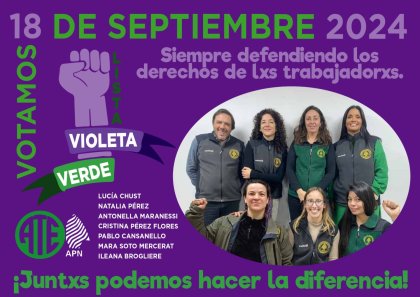 Lista Violeta Verde se postula en la Administración de Parques Nacionales