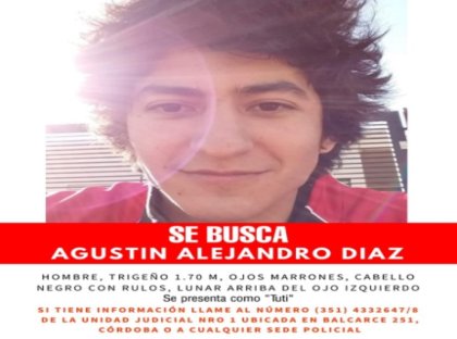 Buscamos a Agustín "Tuti" Alejandro Díaz