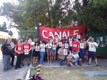 Estudiantes aportan fondo de lucha a los trabajadores de Canale